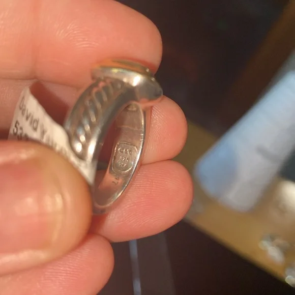 Authentic David Yurman 18k Gold & Sterling Silver Diamond Ring Rings